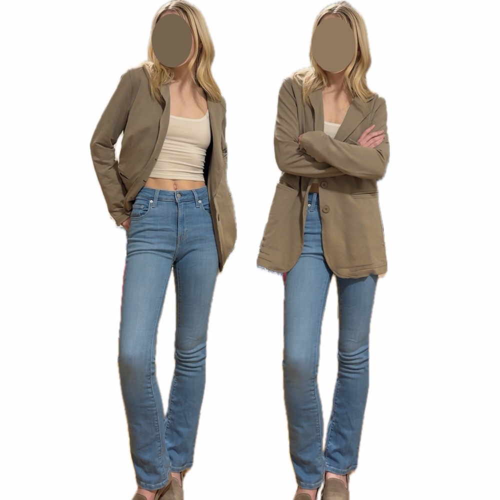 Peruvian Connection Avery Blazer Olive Green *please read*